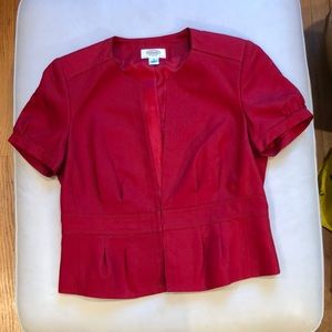 Talbots short sleeve red blazer